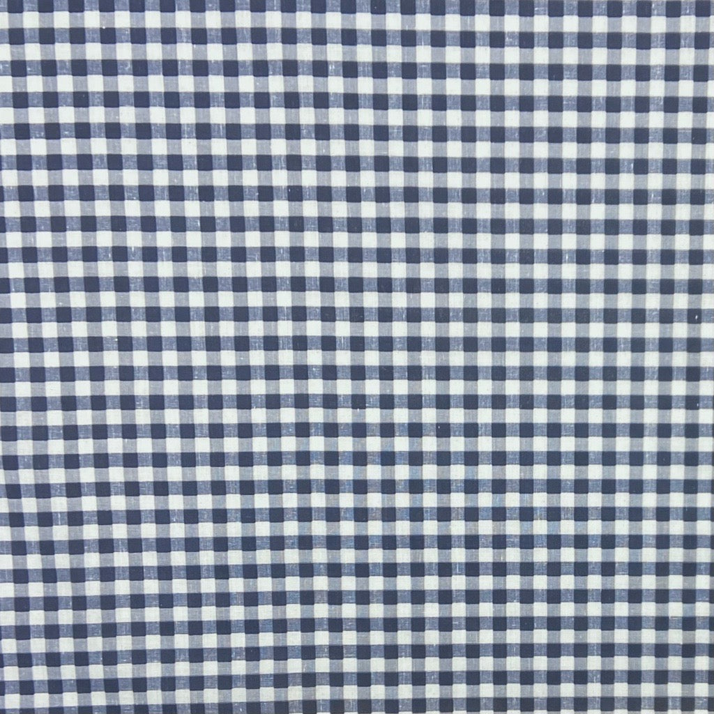 Gingham Print Polycotton Fabric
