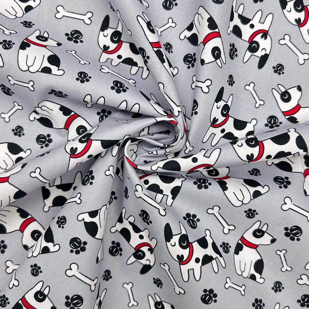 Puppy Paws Rose & Hubble Cotton Poplin Fabric