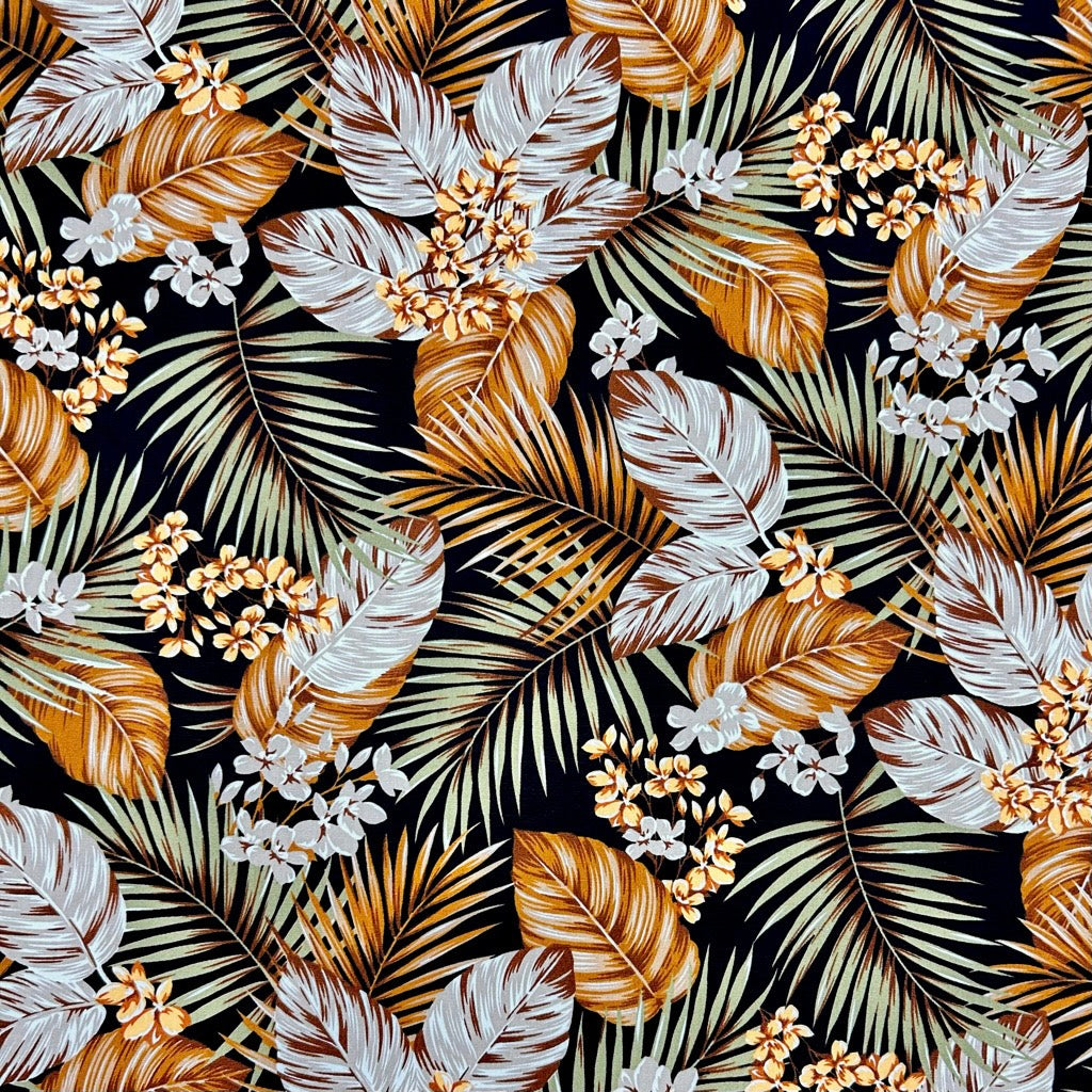 Paradise Palms Rose & Hubble Cotton Poplin Fabric