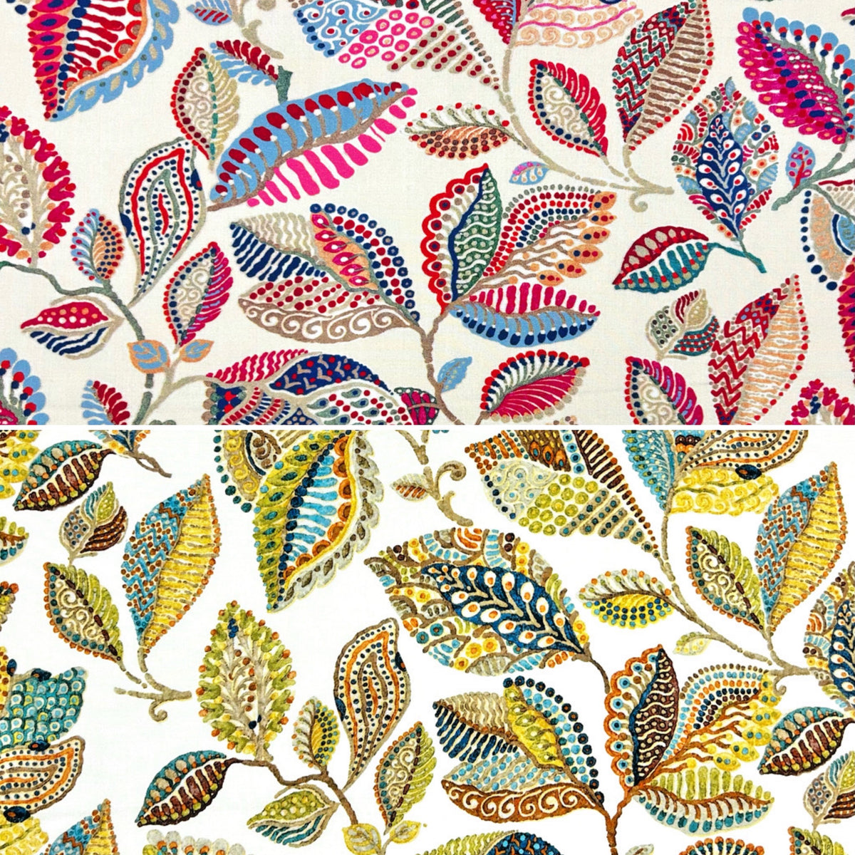 Folk Garden Viscose Fabric