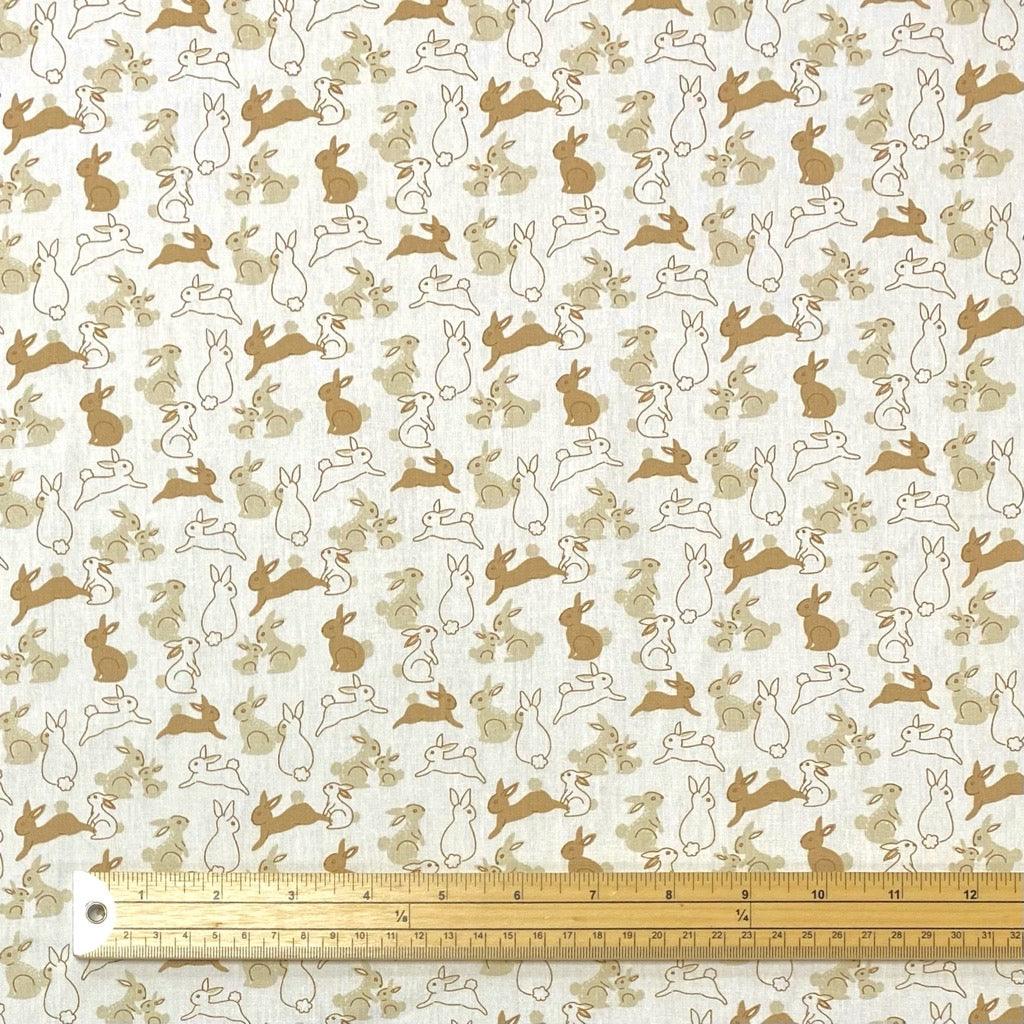 All Over Bunnies Cotton Fabric - Pound Fabrics