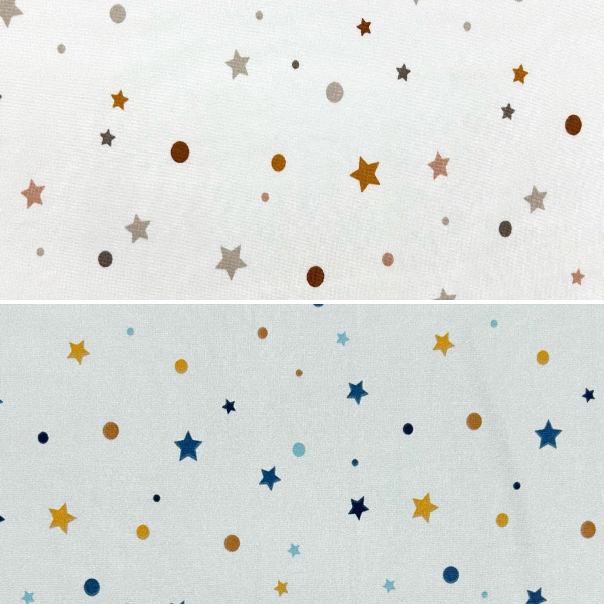 Stars and Dots Flannel Jersey Fabric