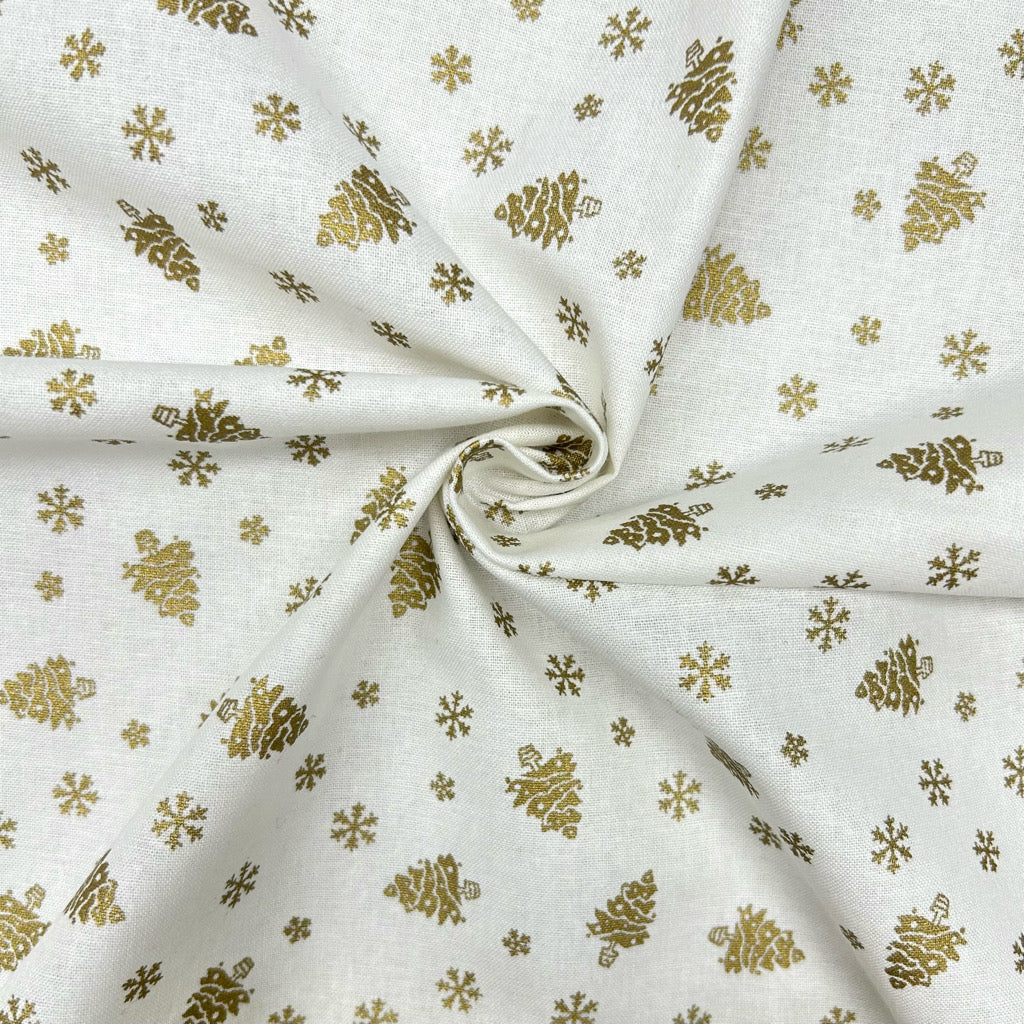 Mini Trees Christmas Cotton Fabric