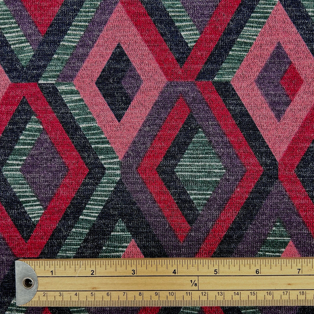 Retro Diamond Premium Knit Jersey Fabric