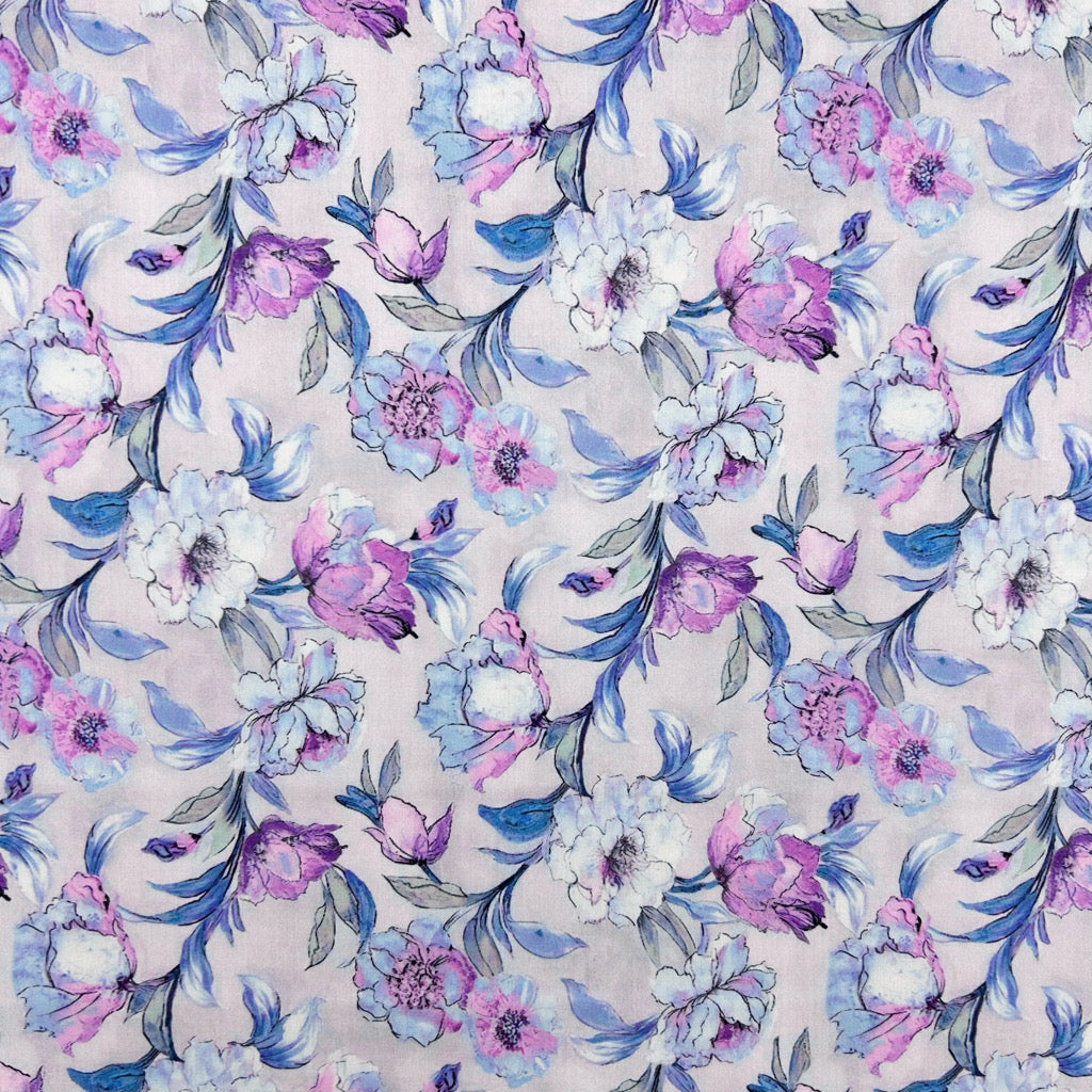 Delicate Petals Cotton Lawn Fabric