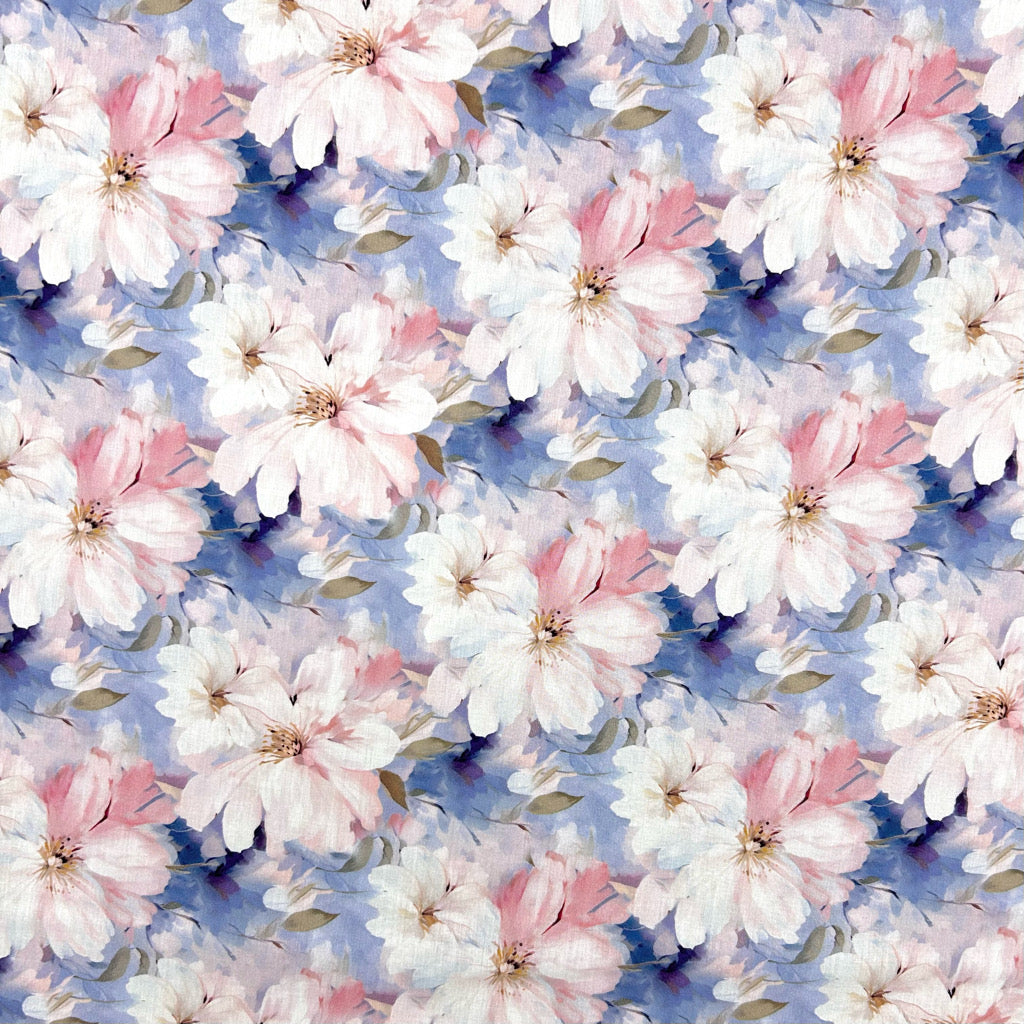Graceful Blossoms Cotton Lawn Fabric