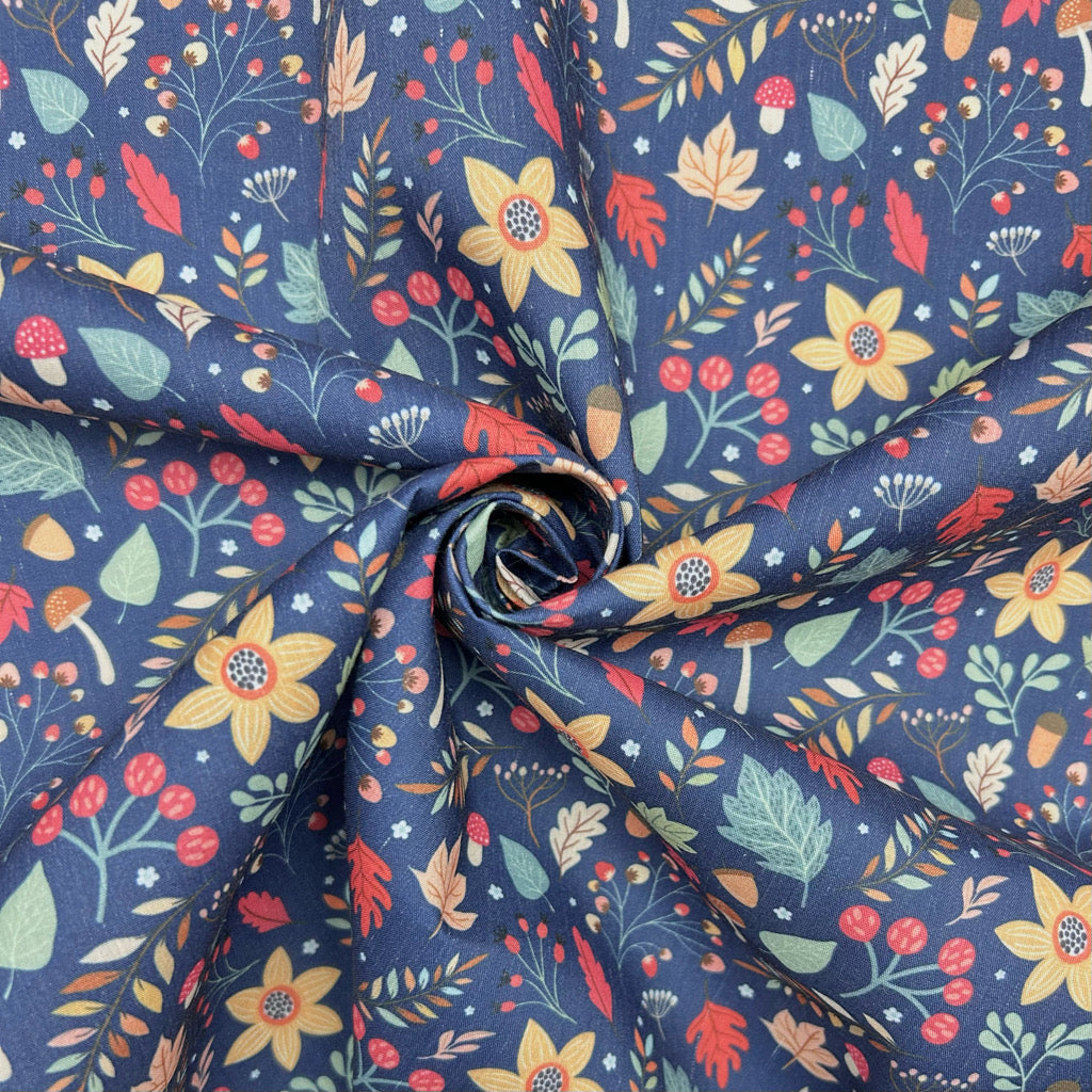 Fall Garden Polycotton Fabric
