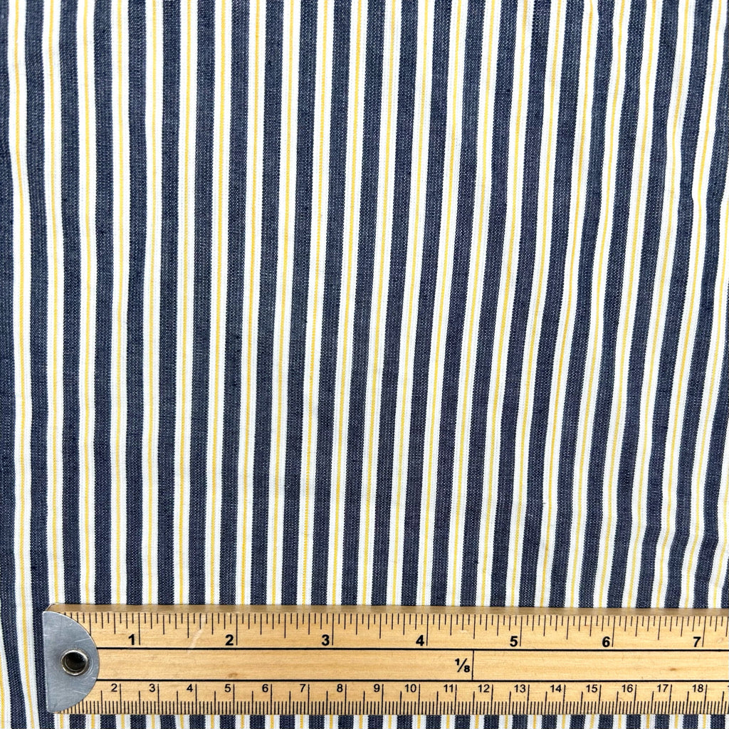 Classic Navy Stripe Cotton Fabric - 3m Pre-cut