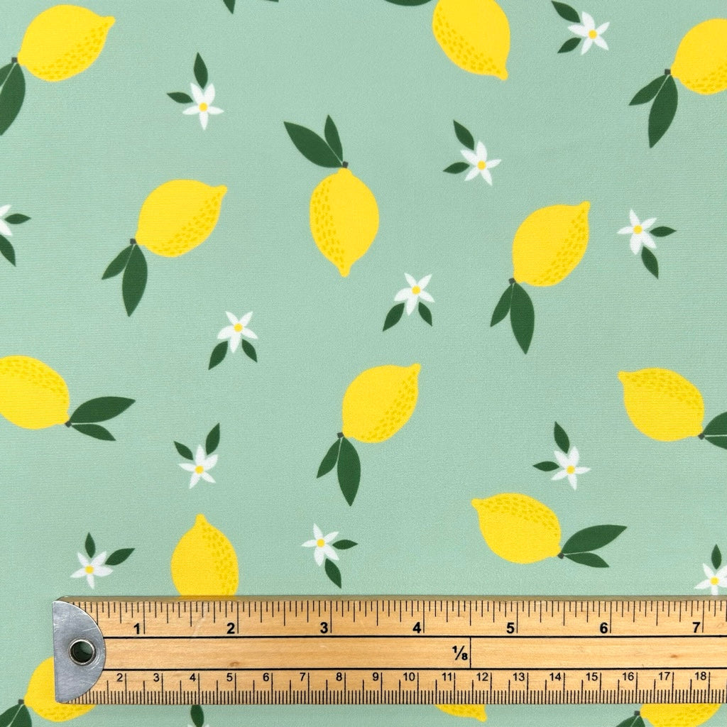 Lemon and Blossom Swimwear Jersey Fabric