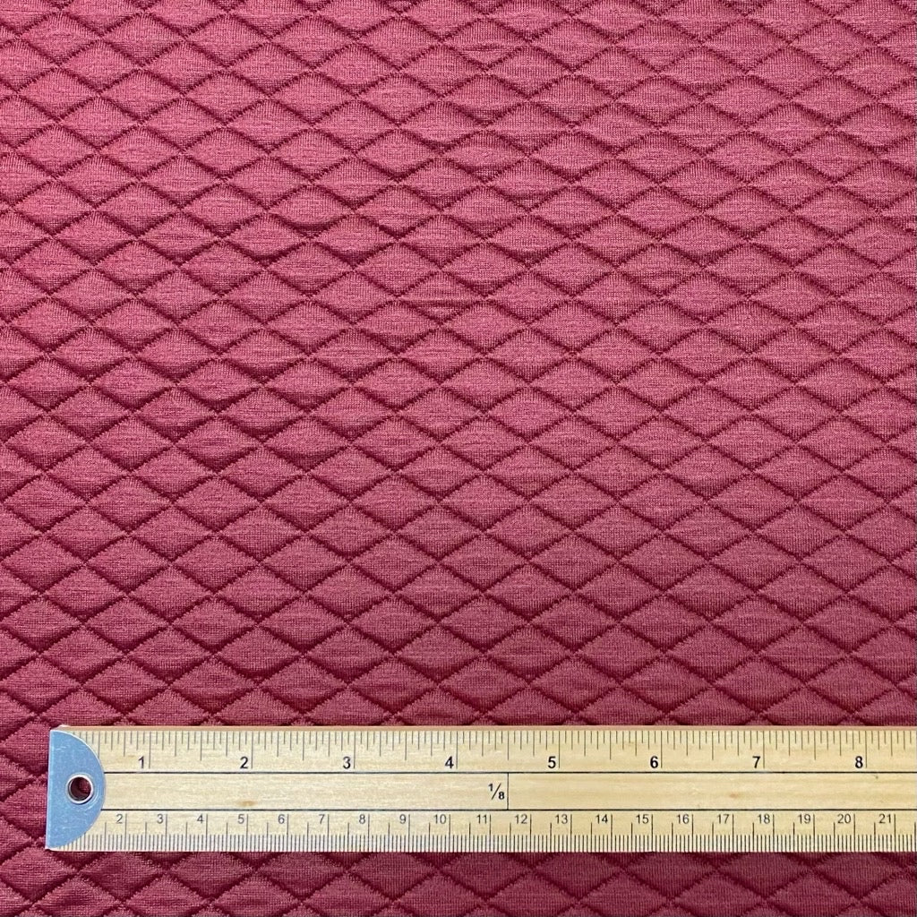 Burgundy Quilted Jersey Fabric #2