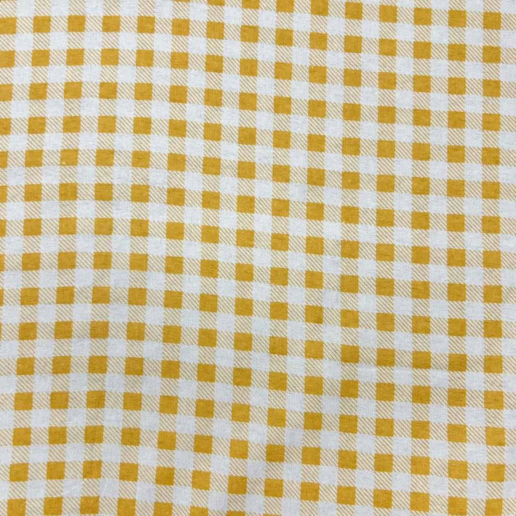 Double Check Brushed Cotton Blend Fabric