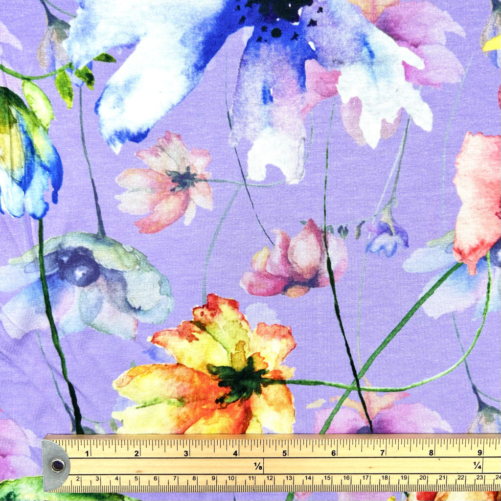 Purple Patch Viscose Jersey Fabric
