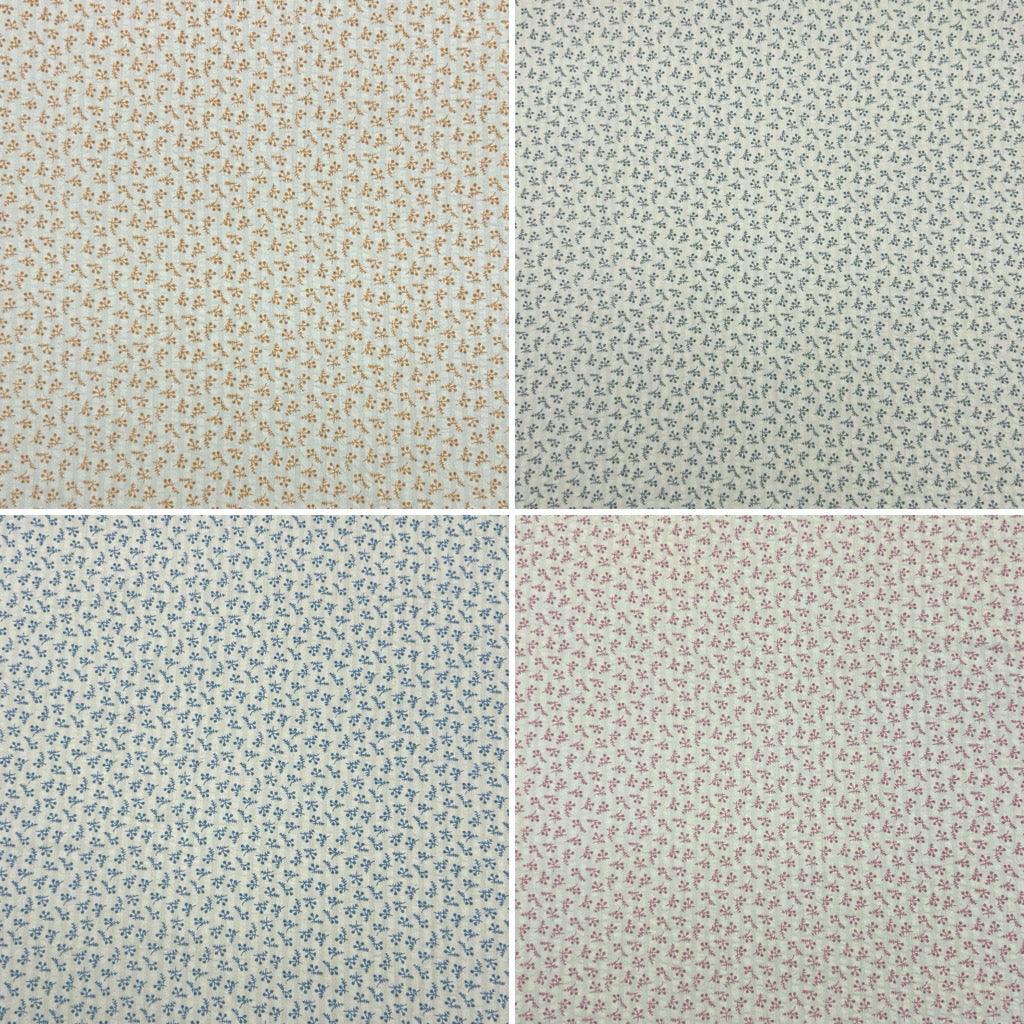 Simple Flowers Cotton Seersucker Fabric - Pound Fabrics