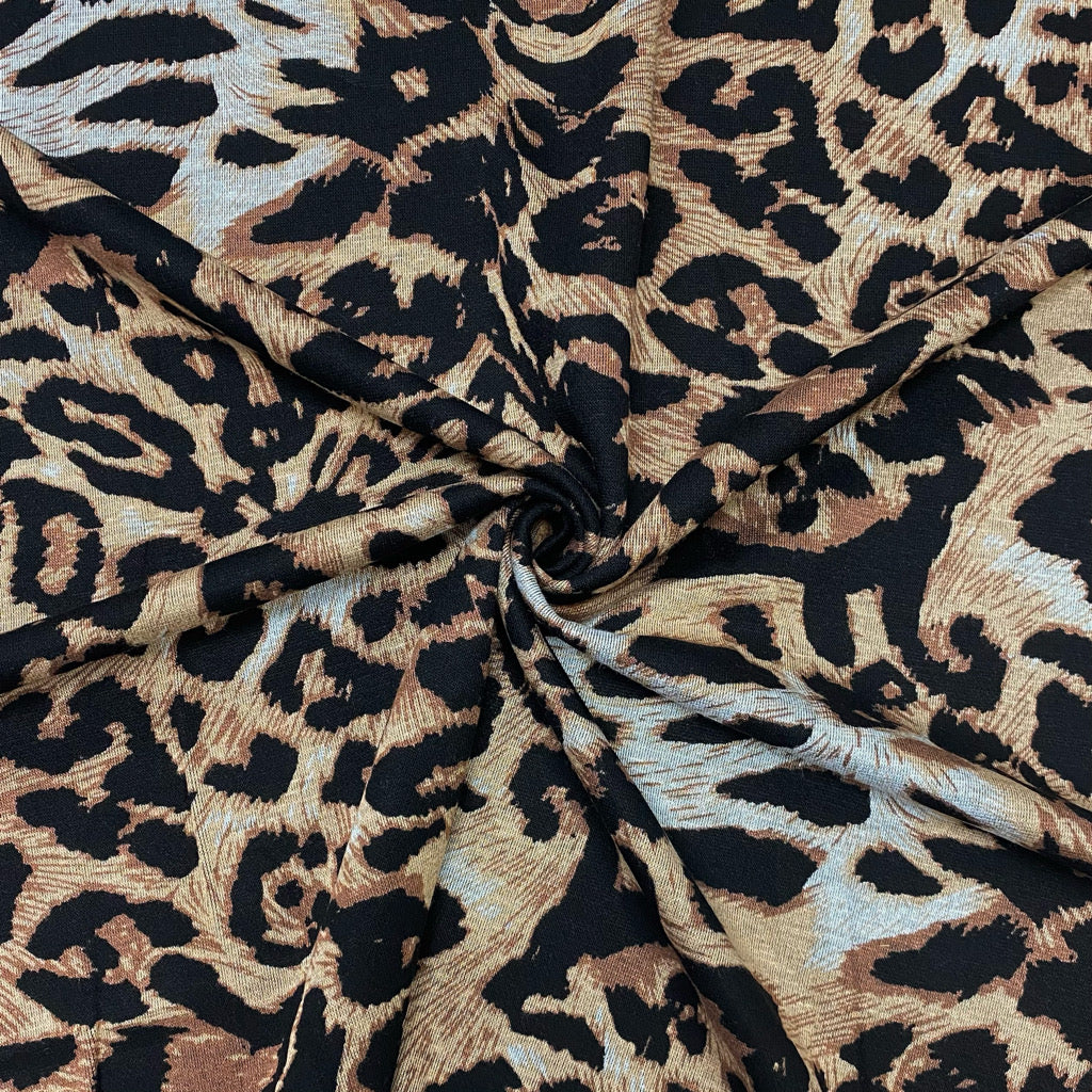 Leopard Print Digital Modal-Touch Jersey Fabric