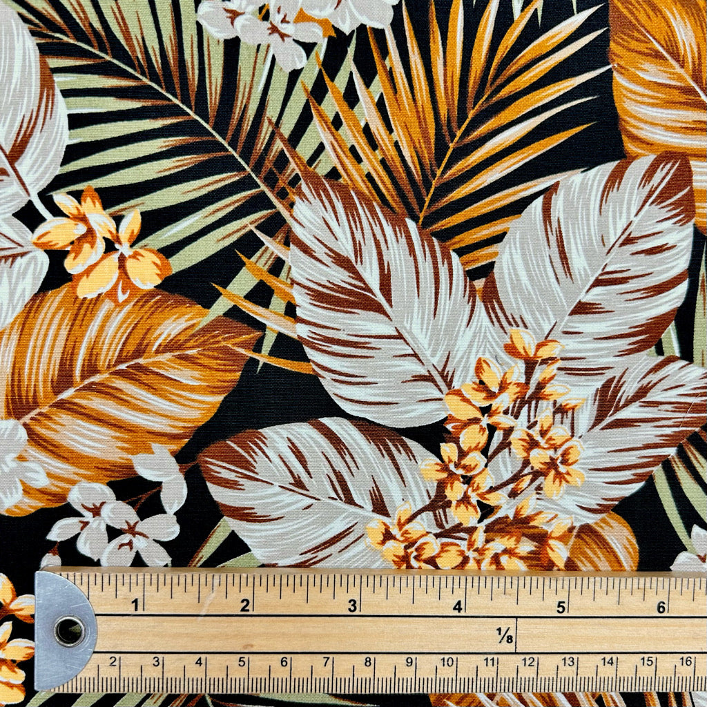 Paradise Palms Rose & Hubble Cotton Poplin Fabric