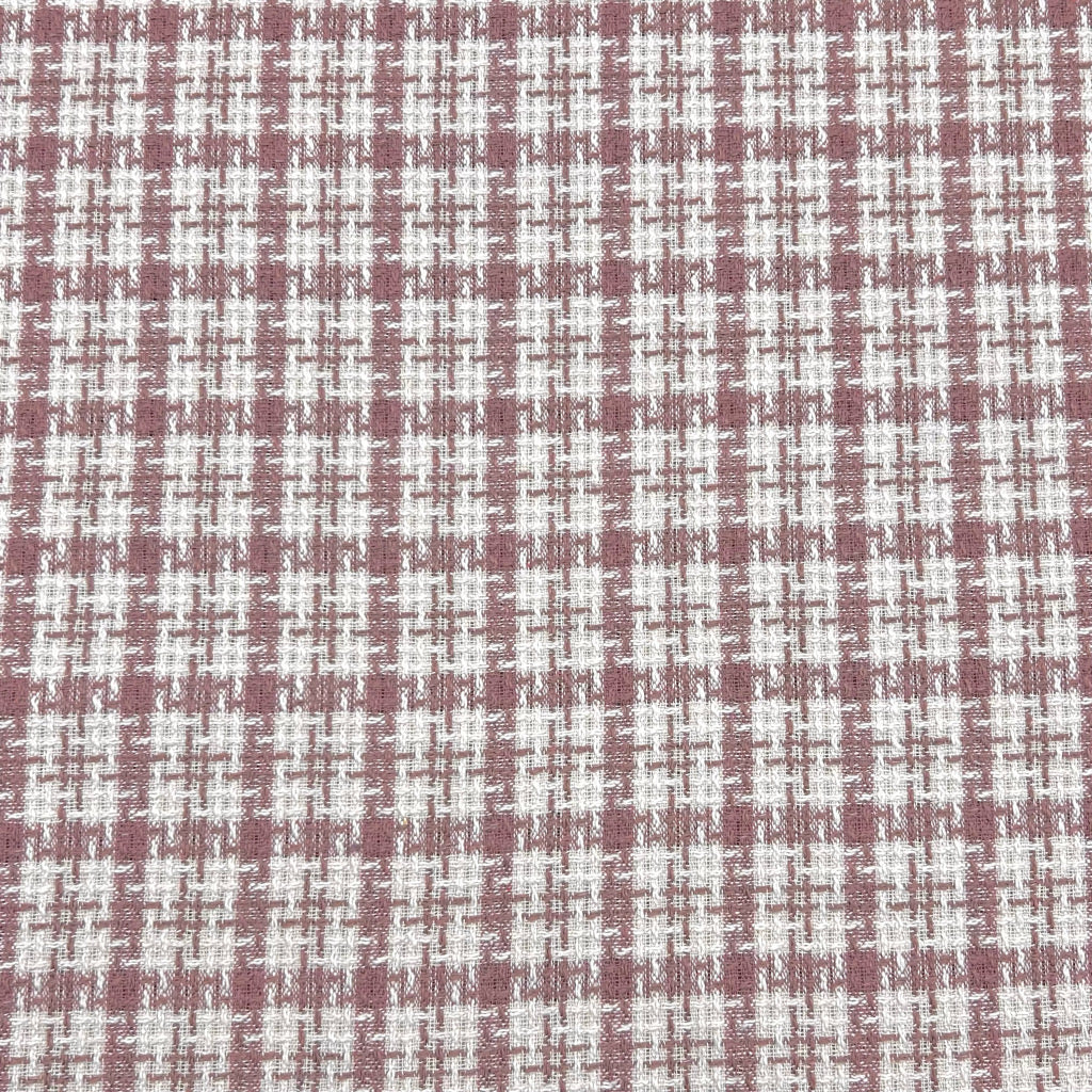 Checkered Squares Brushed Tweed Fabric - Pound Fabrics