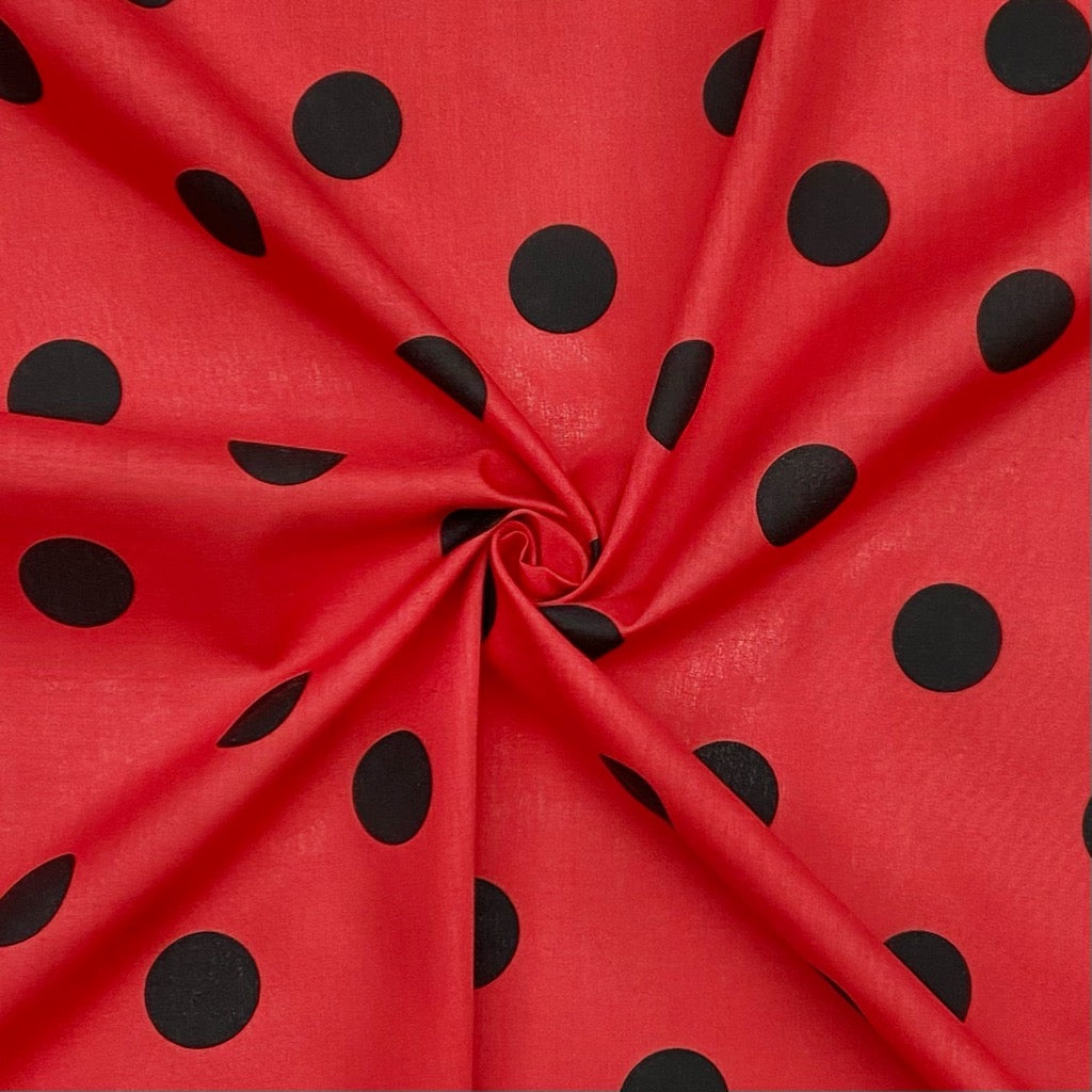 Large Polka Dot Polycotton Fabric