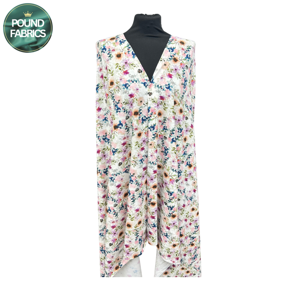 Blossom Cascade Cotton Jersey Fabric