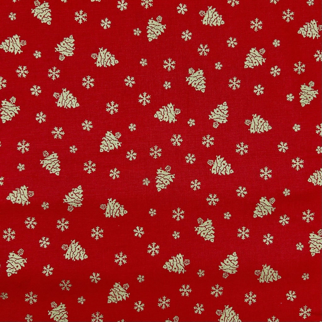 Mini Trees Christmas Cotton Fabric