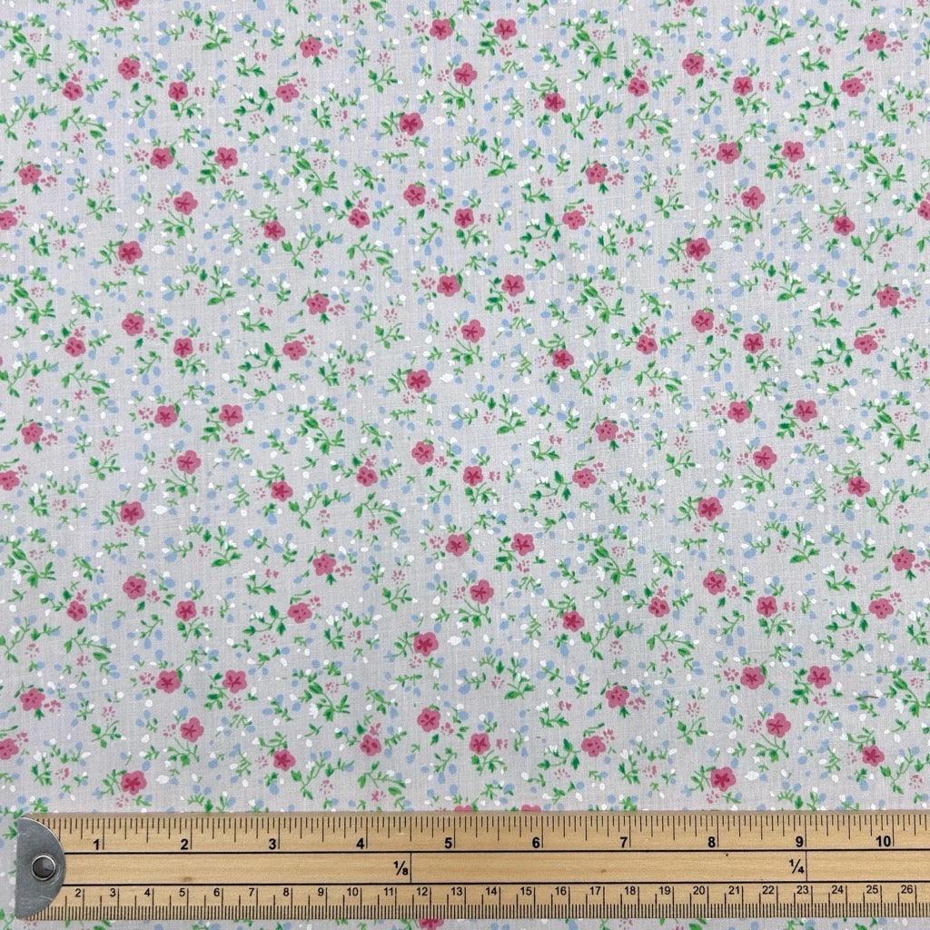 Mini Flowers Polycotton Fabric - Pound Fabrics
