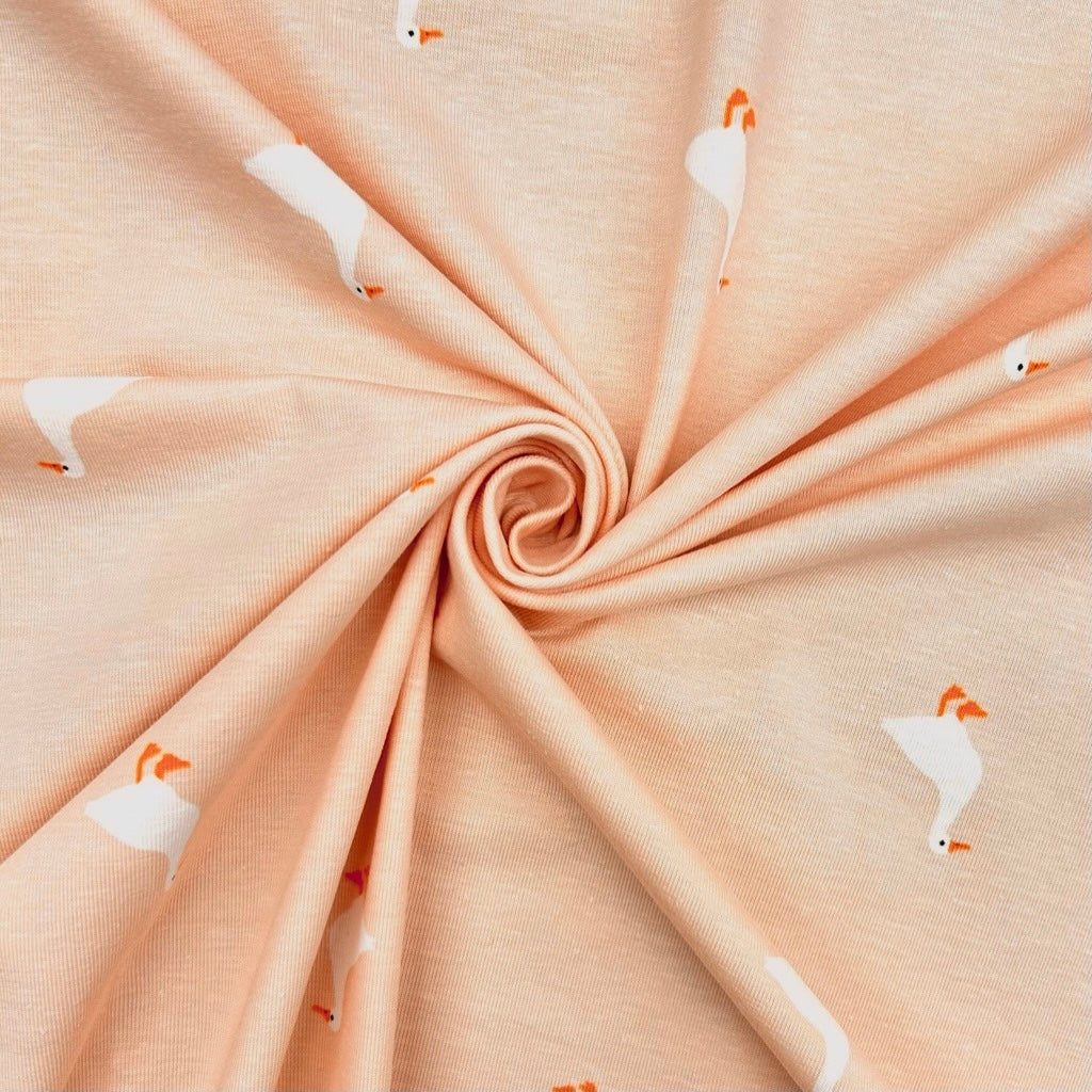 Swan Lake Cotton Jersey Fabric