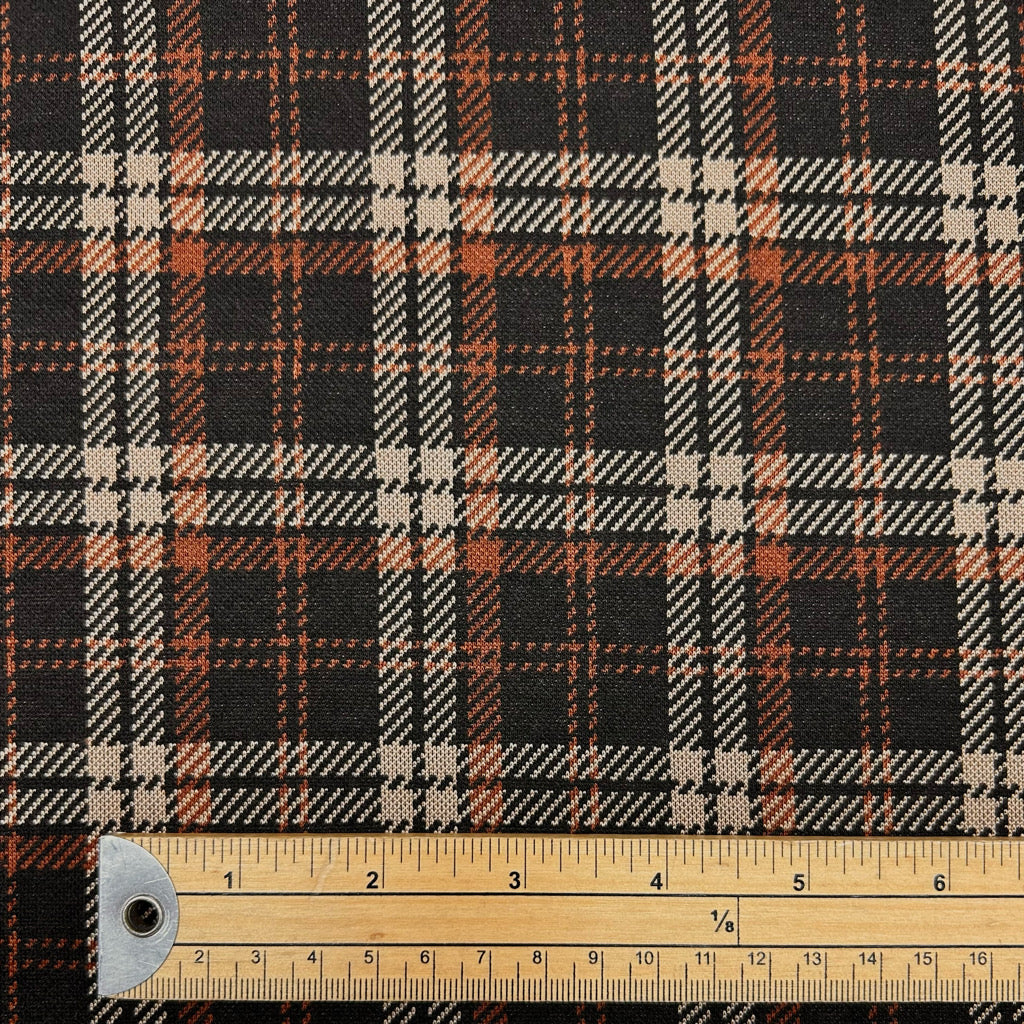 Autumn Check Knit Jersey Fabric