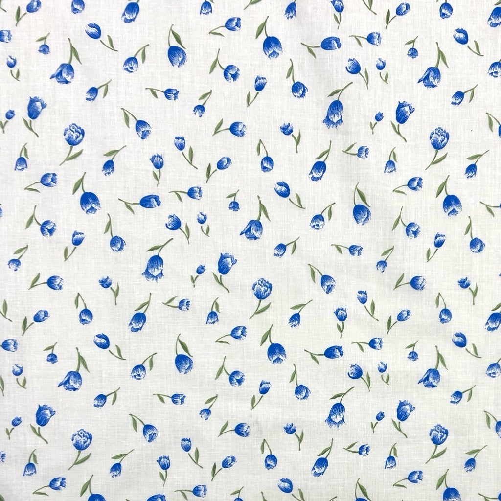 Falling/Flowing Tulips Polycotton Fabric - Pound Fabrics