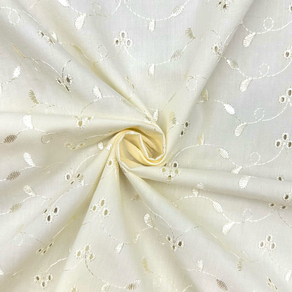 Broderie Anglaise Cotton Blend Fabric