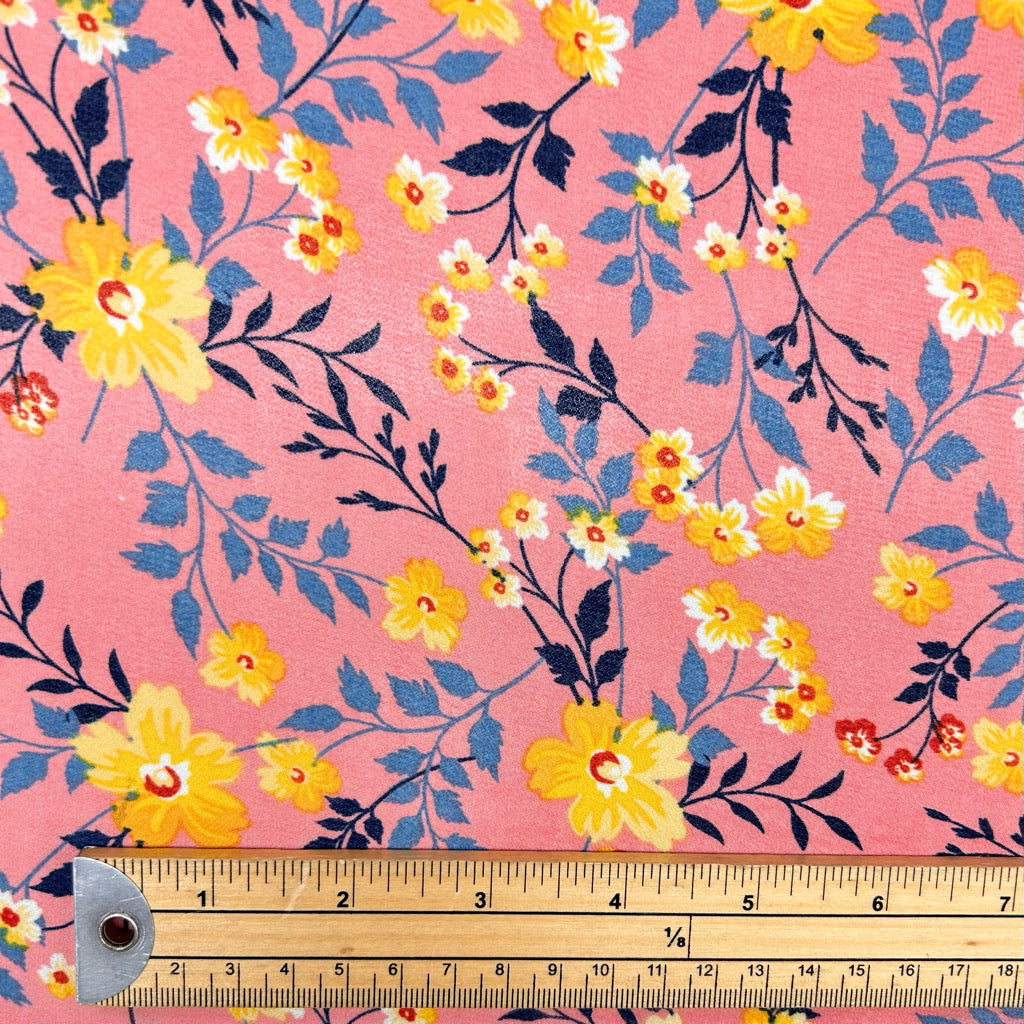 Flower Garland Chiffon Fabric