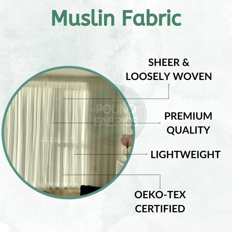 Plain Muslin Fabric | Pound Fabrics
