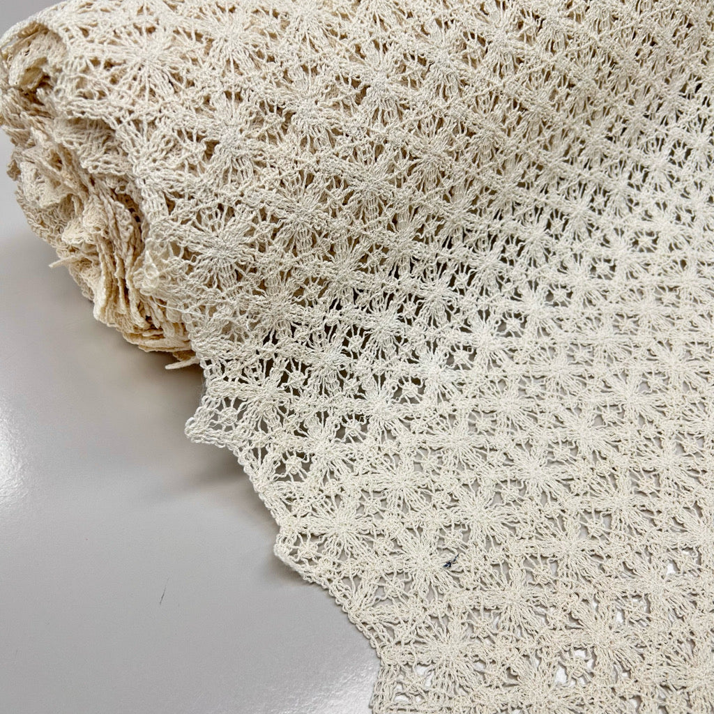 Vintage Floral Crochet Lace Fabric