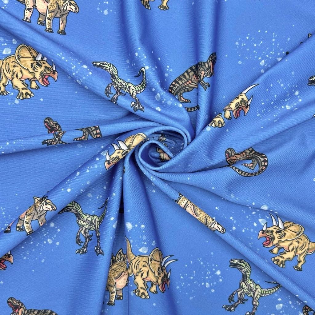 Dino Playtime Swimwear Jersey Fabric