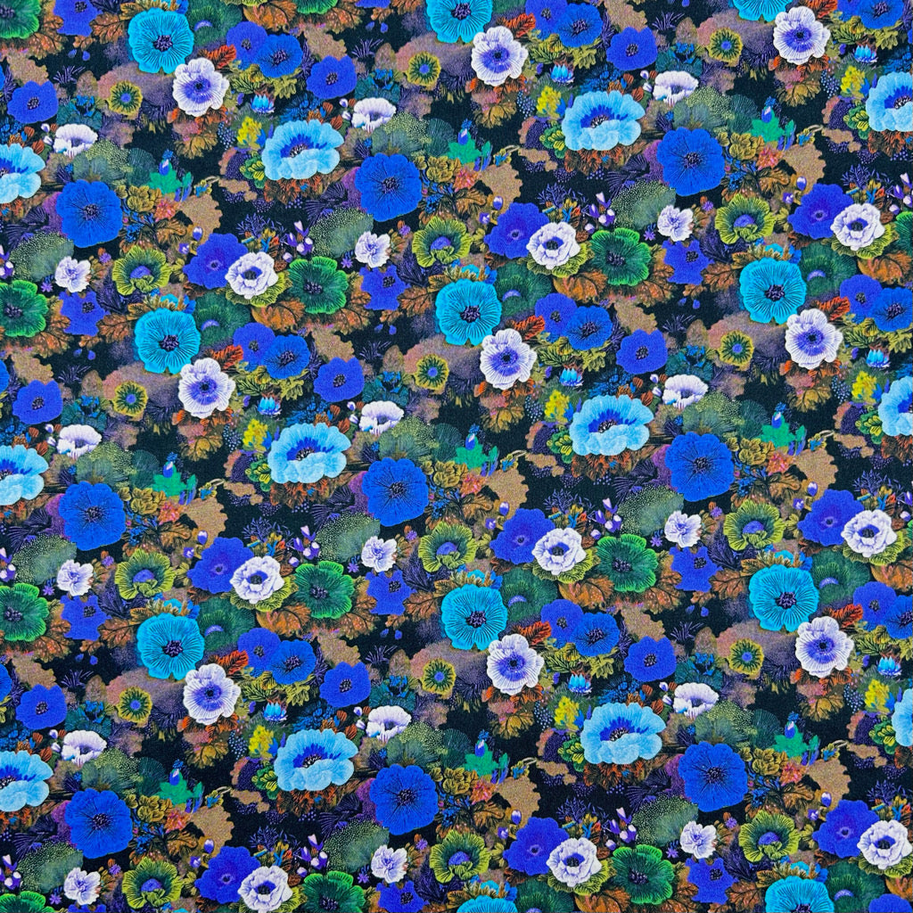 Evening Florals Cotton Sateen Fabric