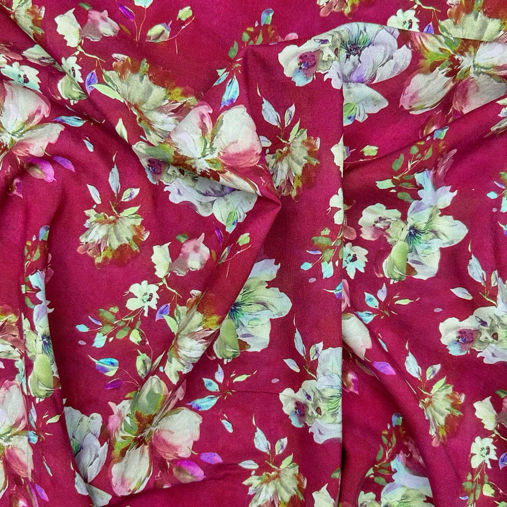 Mystic Petal Viscose Challis Fabric