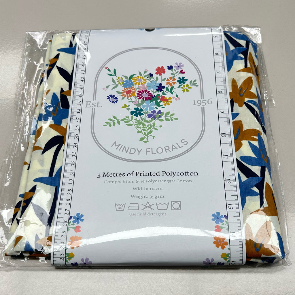 Joyful Bloom Polycotton Fabric - 3m Pre-cut