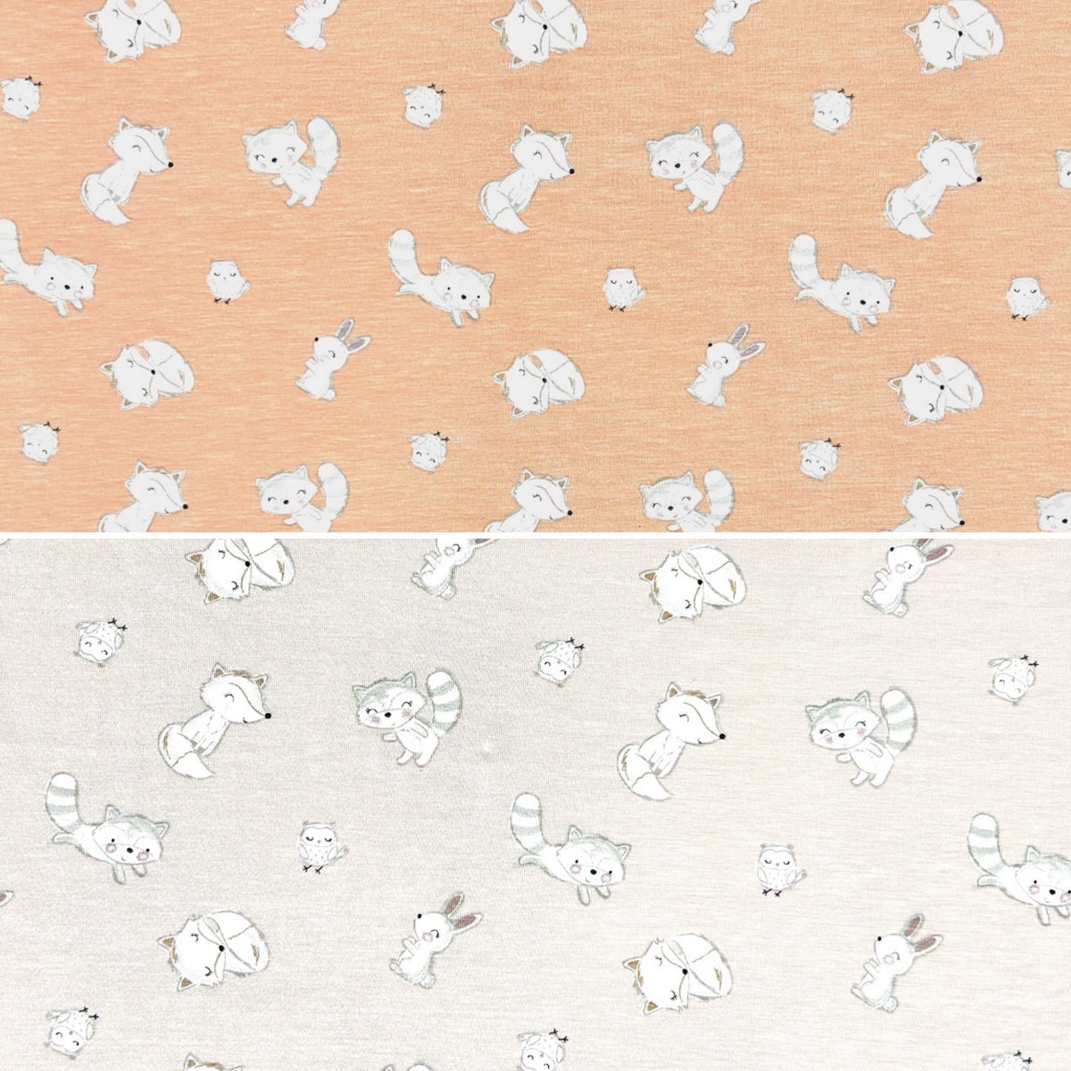 Woodland Animals Bamboo Cotton Jersey Fabric