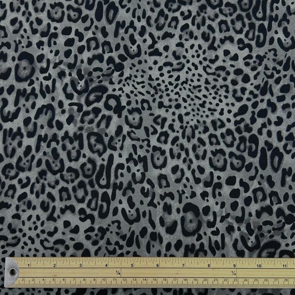 Grey Cheetah Print Polyester Crepe Fabric – Pound Fabrics