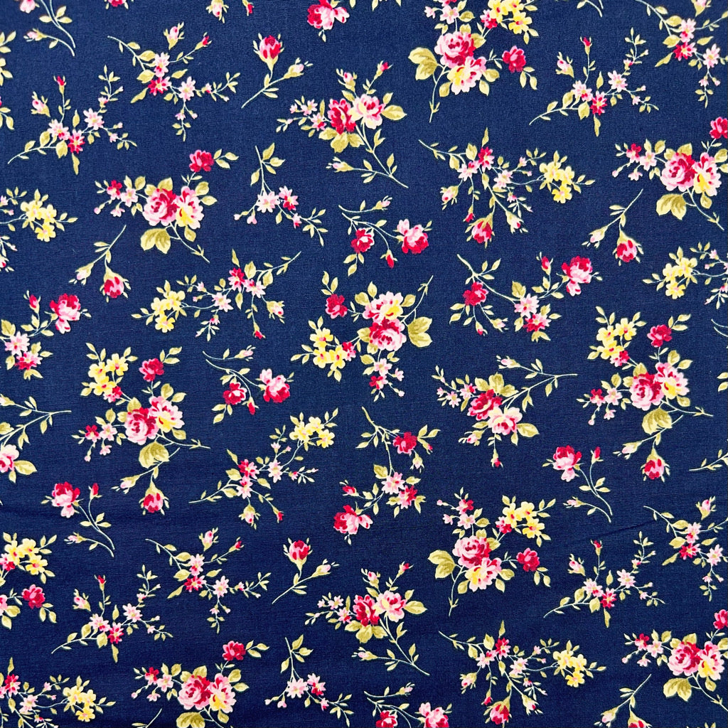 Petal Breeze Rose & Hubble Cotton Poplin Fabric