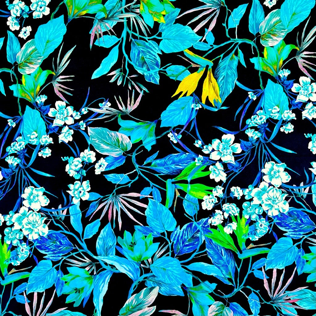 Floral Escape Viscose Challis Fabric