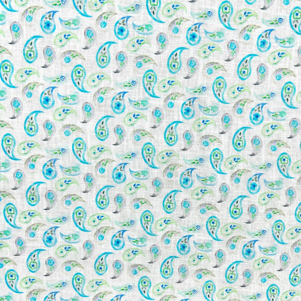 Colourful Paisleys Cotton Linen Fabric