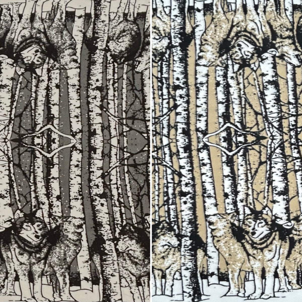 Forest Wolves Anti Pill Polar Fleece Fabric