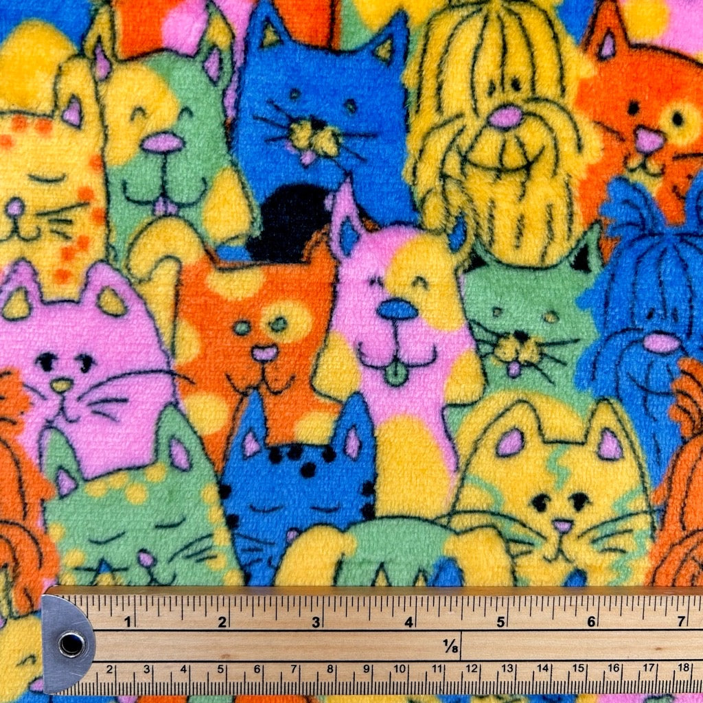 Cats and Dogs Cuddle Fleece Fabric