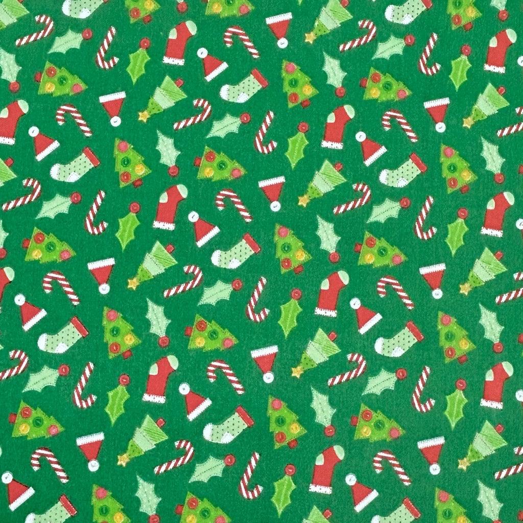 Crafty Christmas Polycotton Fabric - Pound Fabrics