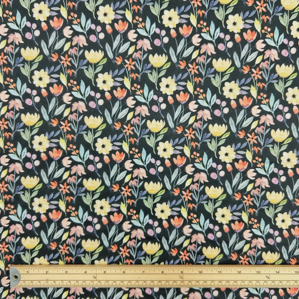 Dusky Petals Cotton Lawn Fabric
