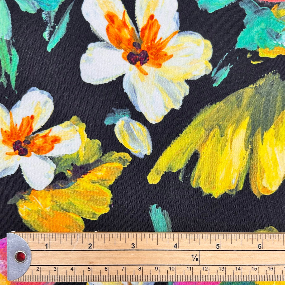 Vivid Tropics Viscose Poplin Fabric