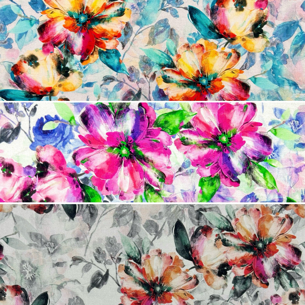 Solar Bouquet Viscose Nylon Fabric