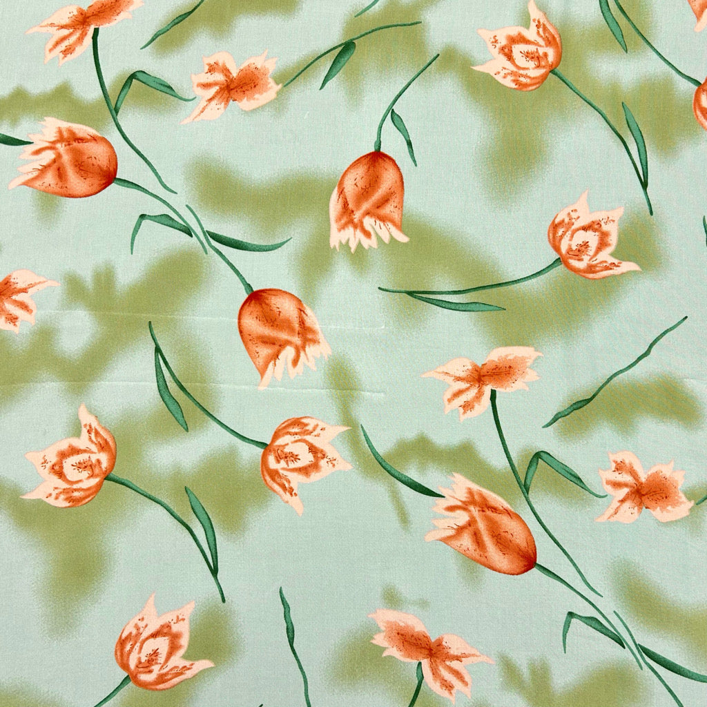 Spring Petals Viscose Challis Fabric
