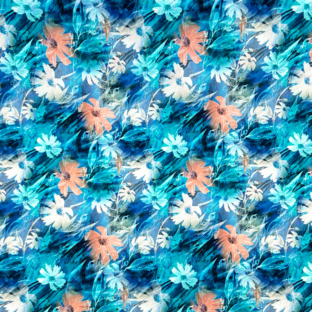 Dreamy Petals Viscose Poplin Fabric