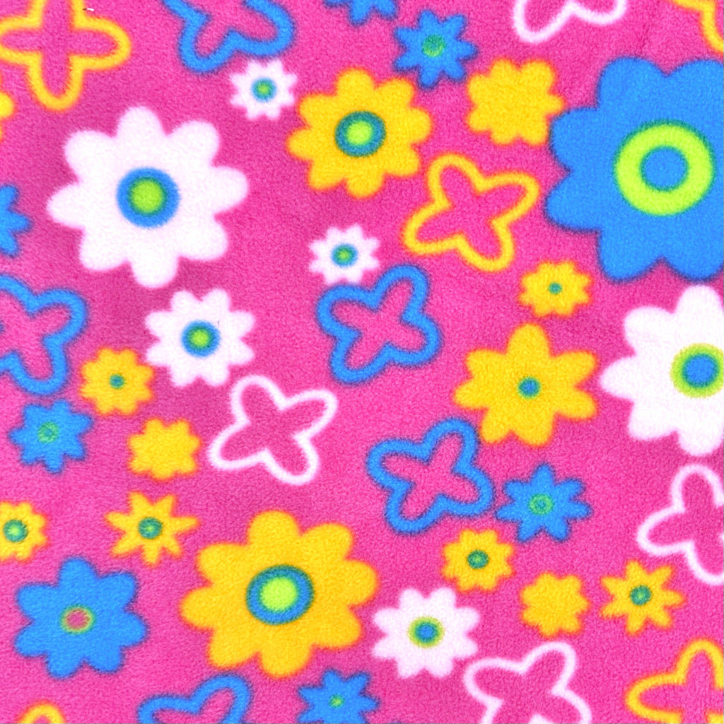Pink Garden Anti Pill Polar Fleece Fabric