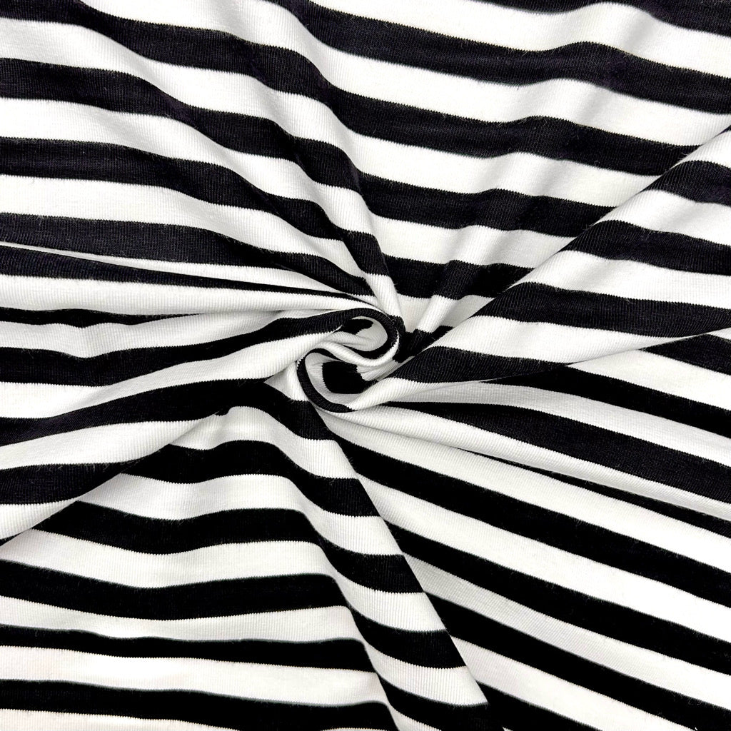 Classic Striped Cotton Jersey Fabric